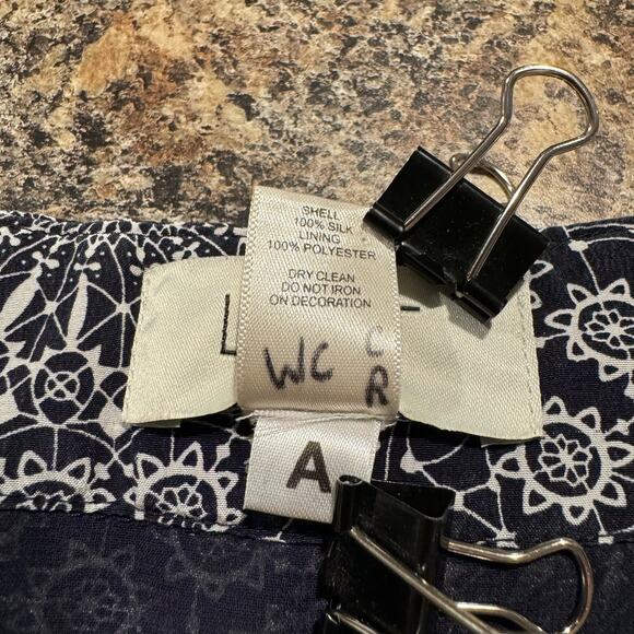 Ann Taylor Loft Dress Vintage Silk Boho Cottagecore Academia Coastal Beaded 2P - Picture 5 of 6